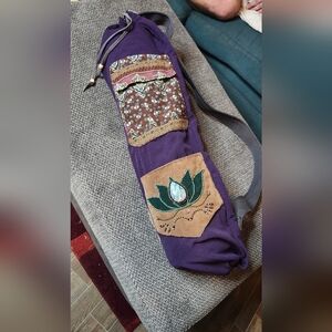 All Hand Stitched yoga mat bag Ooak